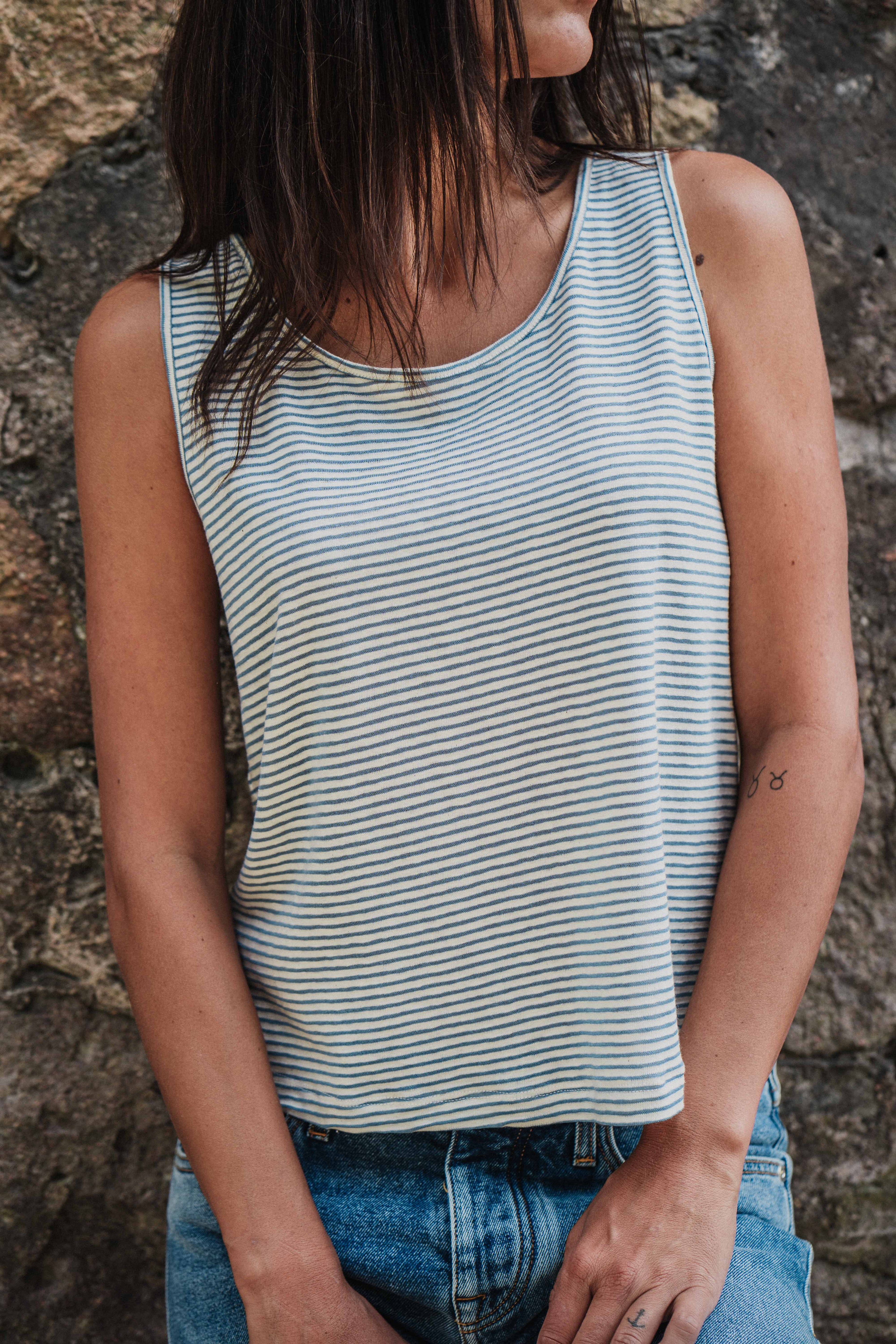 Perry Stripe Azur