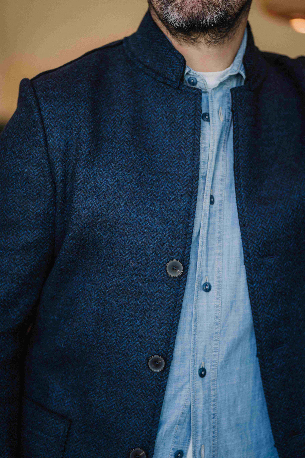 AP Albin Herringbone Navy