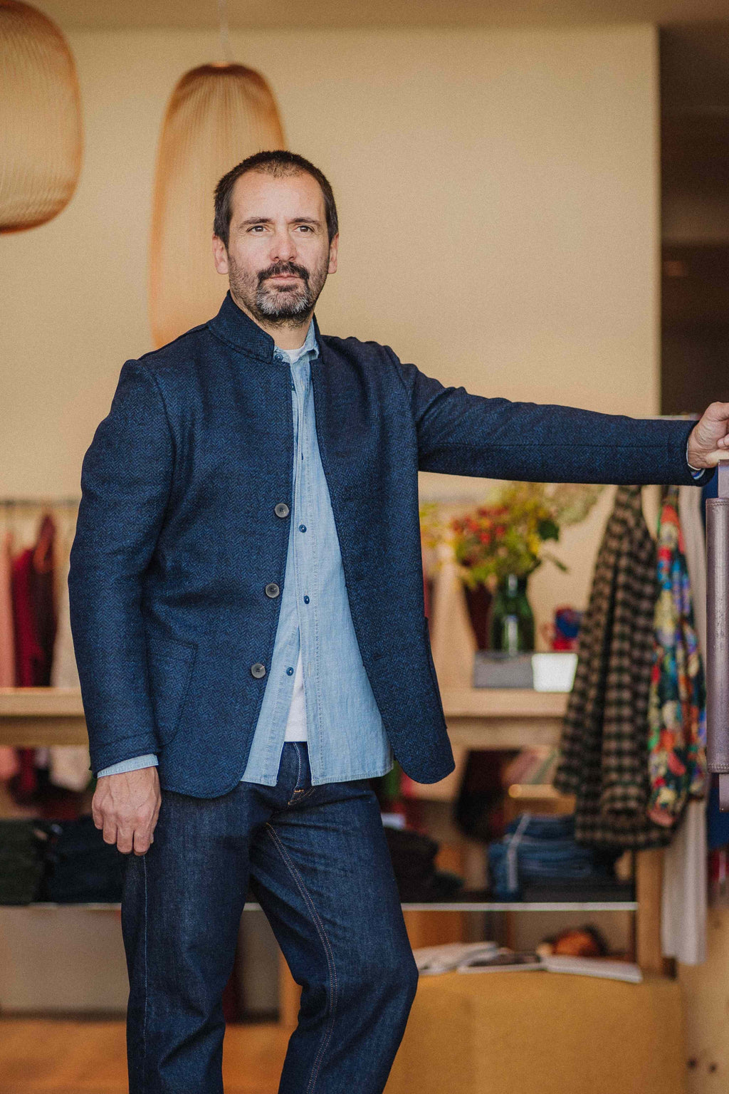 AP Albin Herringbone Navy